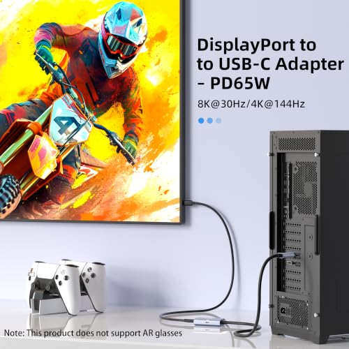 Adaptador DisplayPort a USB-C de grafeno con carga PD para MacBook Pro 2