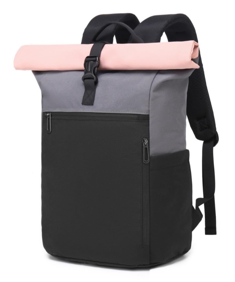 Mochila Enrollable 26L Impermeable Ordenador Portátil 15,6" Mochila Escolar