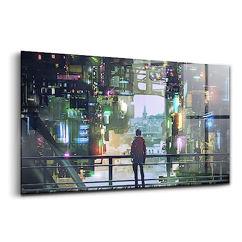 Verre d'art décoration murale grand format 120x60cm Wallfluent