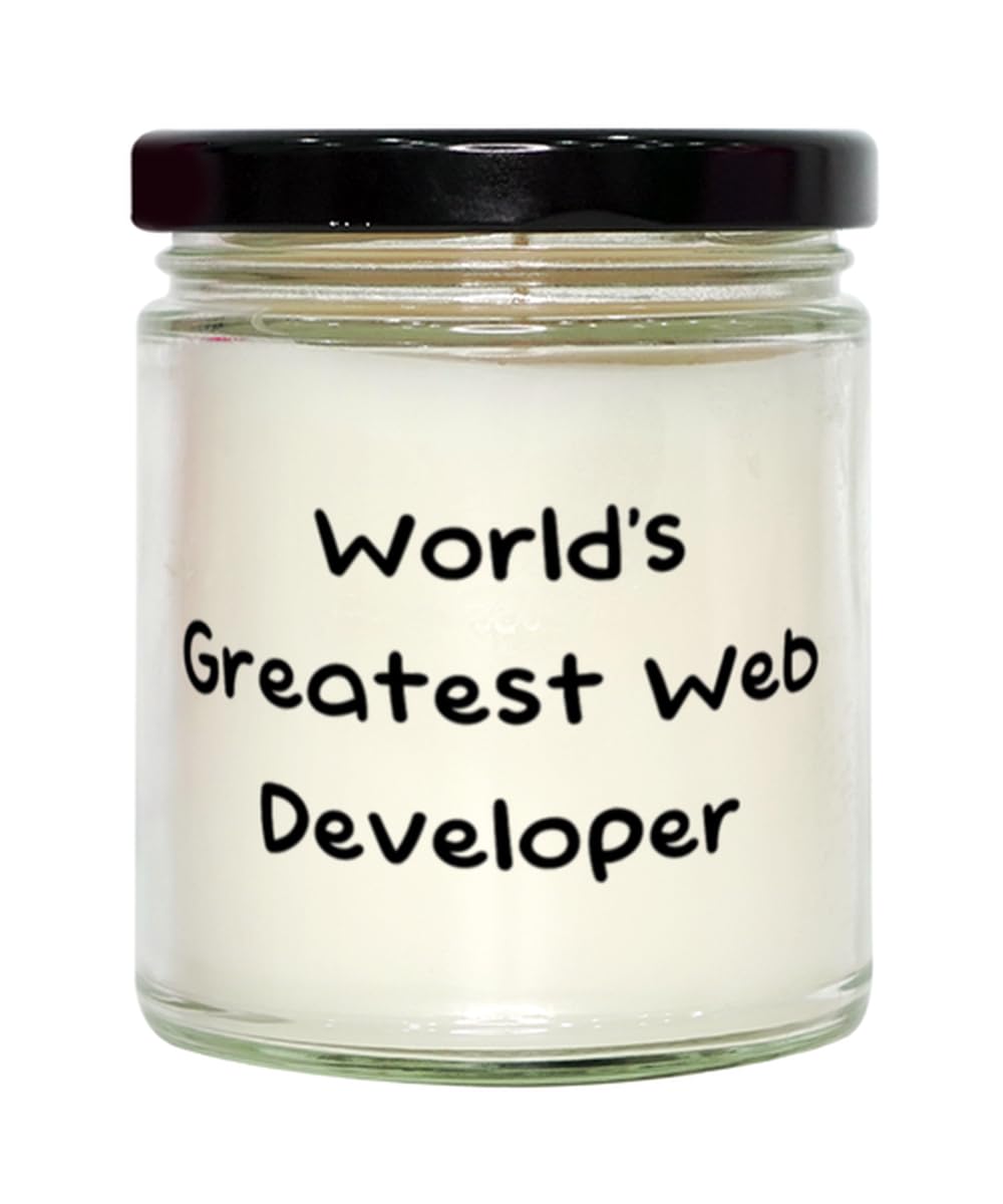Brilliant Web Developer Gifts, World's Greatest Web Developer, Web Developer Scent Candle from Boss, Gifts for Friends