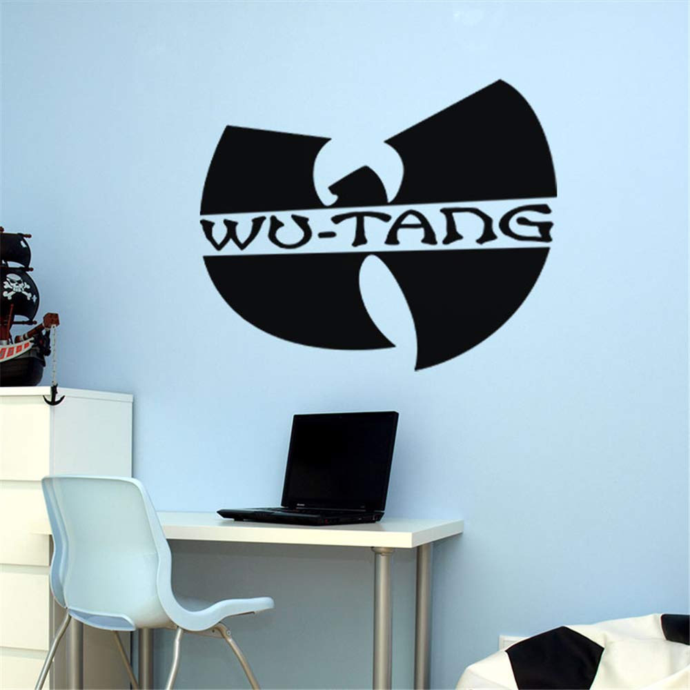 paecui Vinyl Stickers Wall Home Decor Wall Decor Art Sticker Home Decals Wu-Tang Logo for Nursery Kids Room Boys Room Wall Sticker