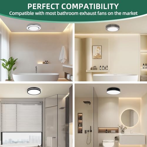 Image of Akicon Humidity Sensor and Light Switch for Bathroom Exhaust Fan, Ventilation Fan, LED Light, Night Light, Air Moisture Control,Timer Switch for Bathroom Fan, 3A, UL Listed, White