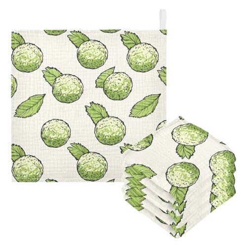 vvfelixl Wasabi Balls Baby Burp Cloths Baby Muslin Washcloths for Boys Girls Cotton Babys Face Towel for Newborn Infants Soft and Absorbent 11.8 X 11.8 in, 5 Pack3
