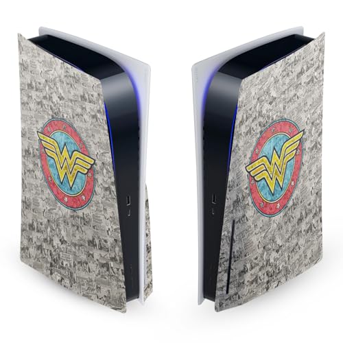 Skin PS5 Disc Wonder Woman Vintage Head Case Designs Autocollant Console