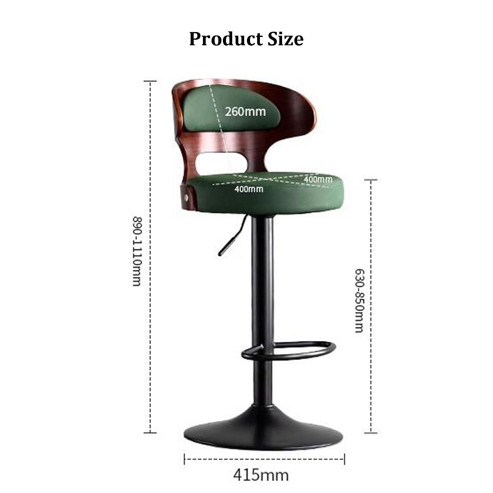 Taburetes de bar giratorios y regulables en altura, acolchados de piel sintética modernos, sillas para mostrador, isla cocina, bar casa y pub, beige algodón, 63-85 cm (Cotton Gray)