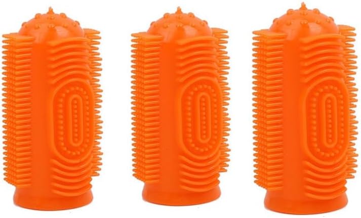 3pcs Puppy Toothbrush Easy Teeth Cleaning 360-Degree Silicone Dog Finger Toothbrush Small Pets Dental Care Tooth Cleaner for Dogs pet Teeth Cleaner