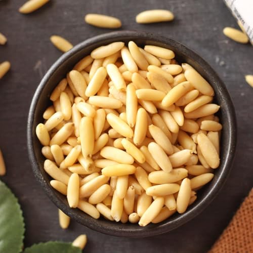 Image of LILA DRY FRUITS Pine Nuts without Shell 50 gms | Exotic Chilgoza Pine Nut Naturally Fresh, Crunchy & Aromatic | Big Size Neza Nuts Ideal for Cooking, Snacking Perfect for Gifting