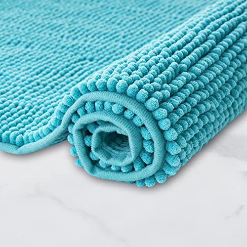 Decomira Tapis de Bain Antidérapant en Chenille | Super Absorbant et Lavable en Machine | pour la...