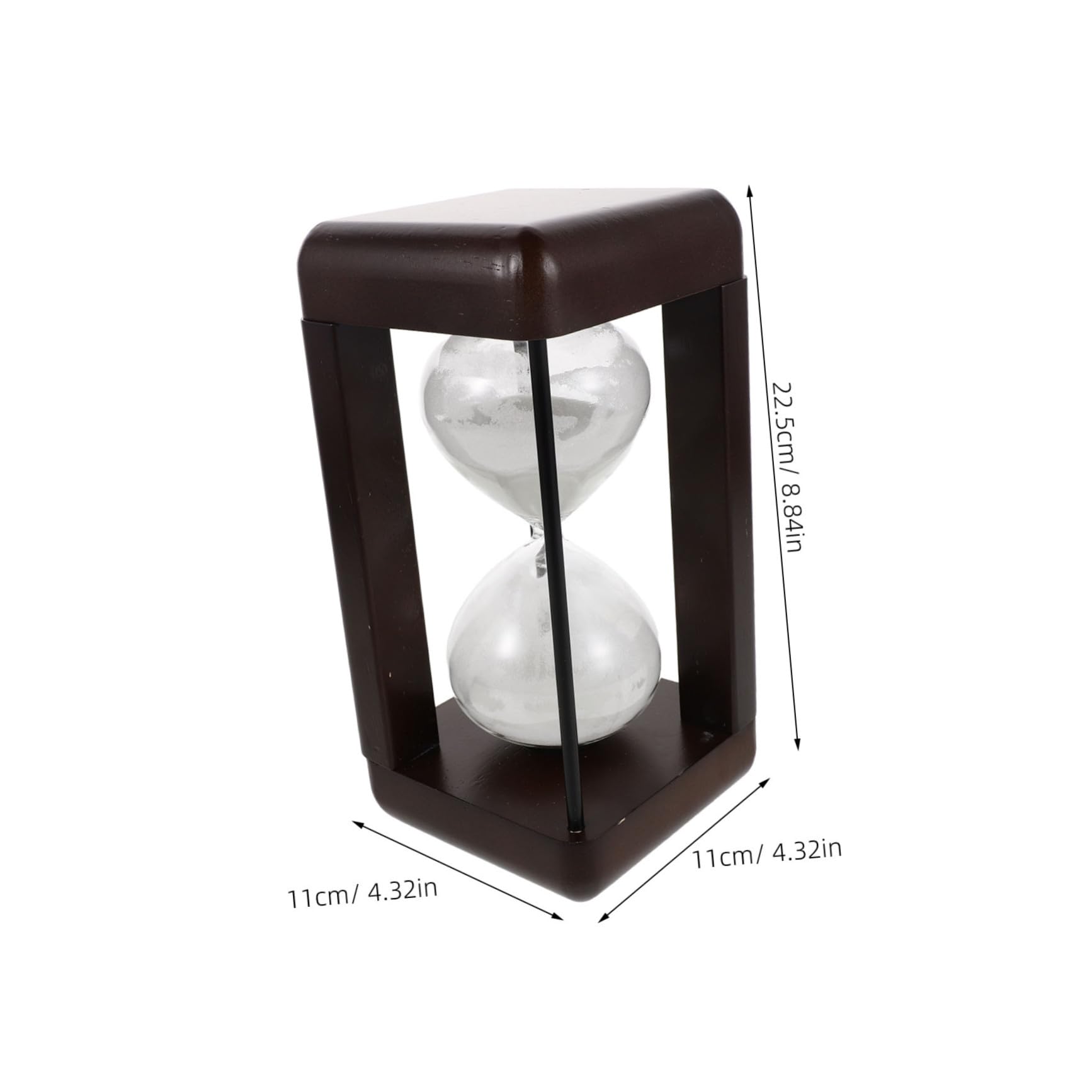 Temporizador de Arena de Mesa de Vidrio Rellenable para Decoración Retro de Escritorio