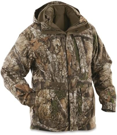 Guide Gear Steadfast 4-in-1 Hunting Jacket Parka, Waterproof Insulated Cold-Weather Thinsulate Coat RT APX XL