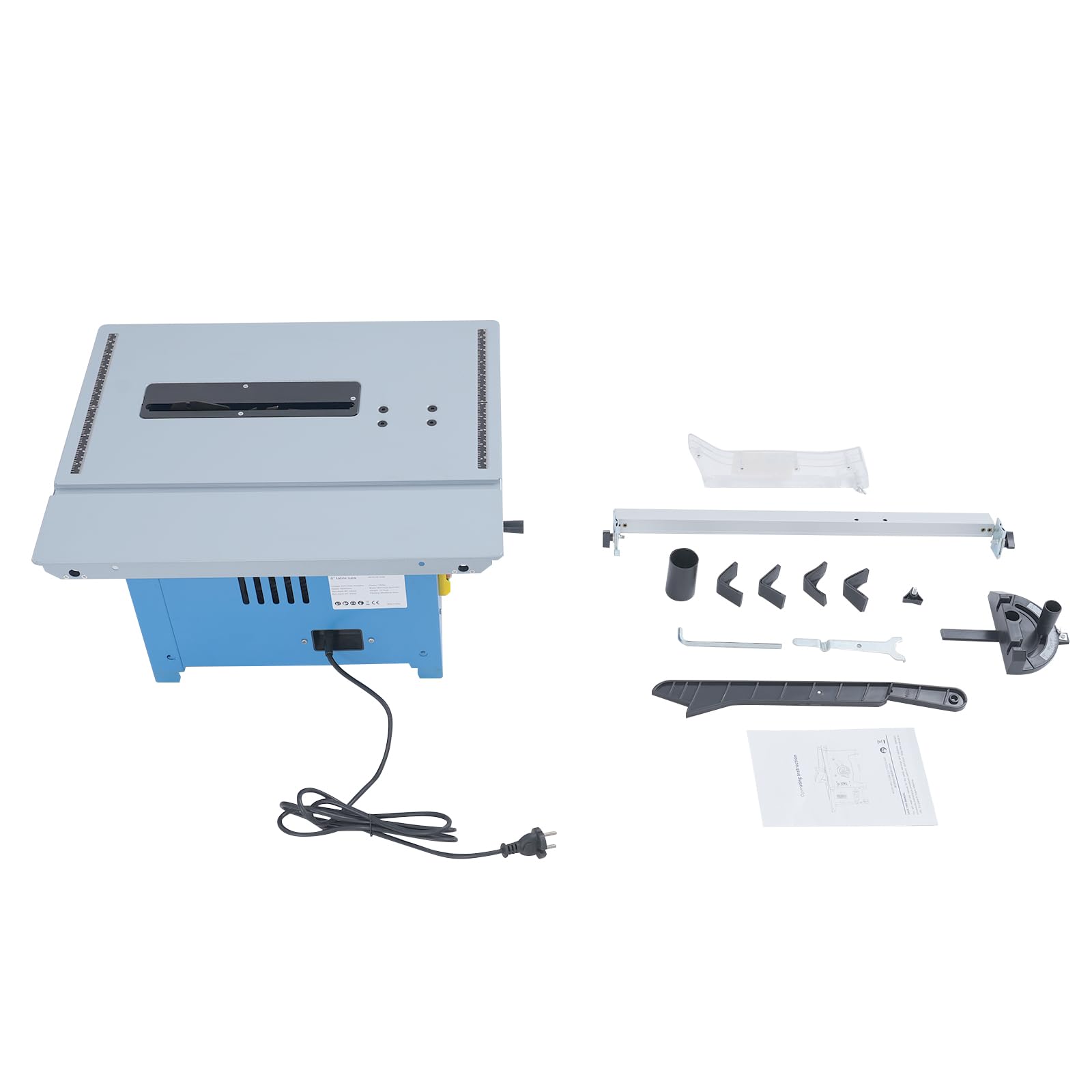Sierra circular de mesa eléctrica, 1400 W, 220 V, con altura de corte de 36 mm, 4200 rpm, ángulo ajustable (0-45°) para carpintería, bricolaje y construcción de muebles
