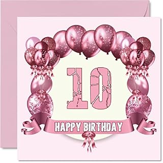 Fun 65th Birthday Cards for Woman - Birthday Balloons - Happy Birthday Card for Dad Mum Grandad Nanny Grandma Gran Uncle Auntie Cousin, 145mm x 145mm Greeting Cards, 65th Birthday Card