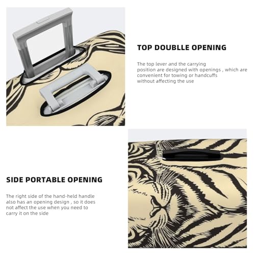 Two Tigers Vintage Elastic Travel Luggage Covers Dustproof Scratch-Resistant Suitcase Protector Fit 22-24 Inch3