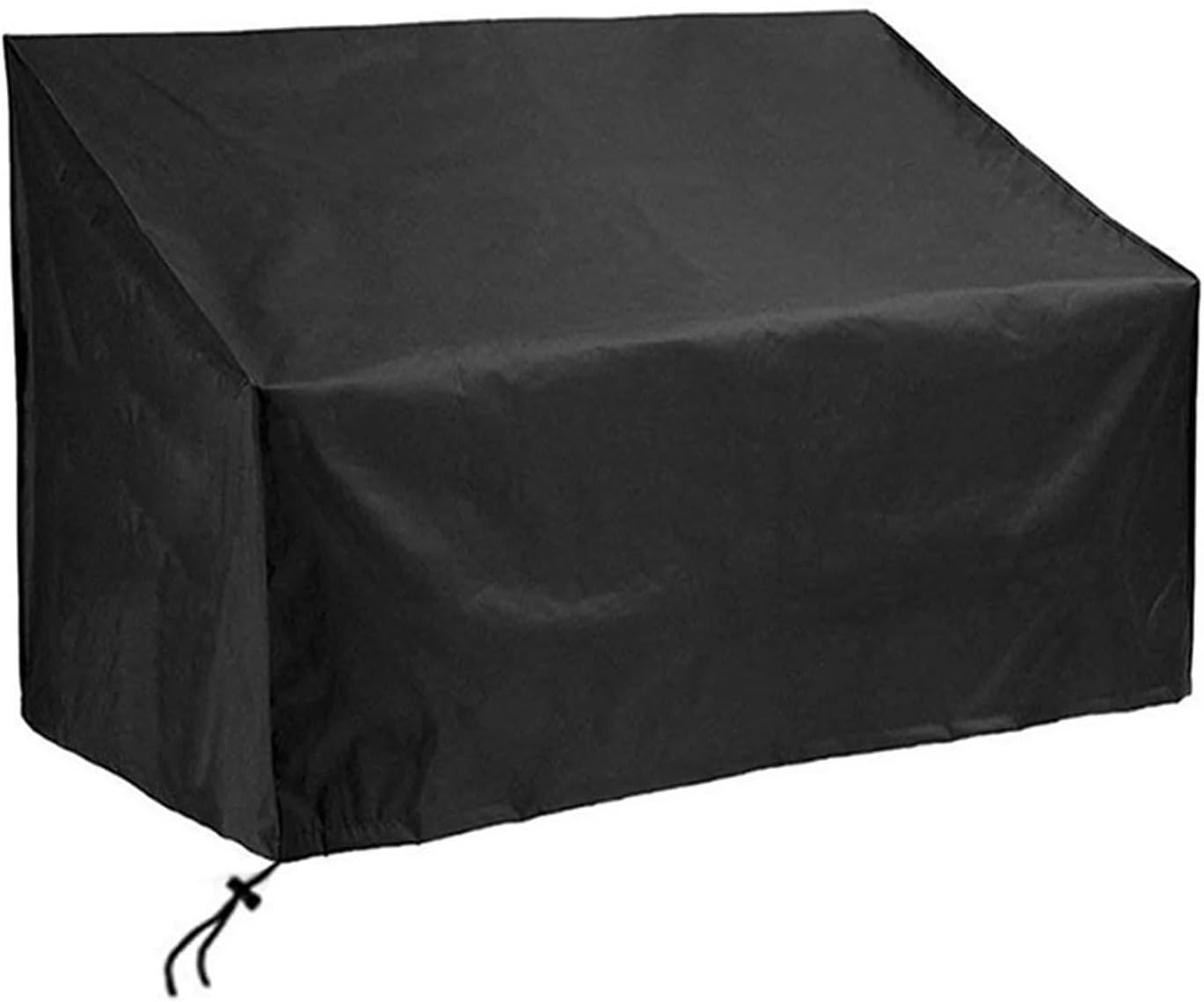 Patio Chair Cover Black Furniture Waterproof Cover 210D Oxford Cloth Outdoor Bench Covers Garden Courtyard Sunshade Tools(134x66x89cm)