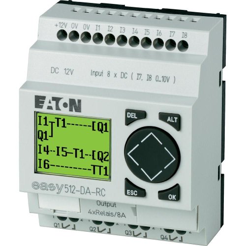Preisvergleich Produktbild Eaton 274106 Steuerrelais, 12VDC, 8Di(2Ai), 4Do-Relais, Display, Uhr