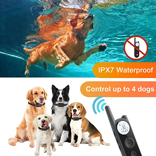 Dog Training Collar With Remote, Rechargeable Shock Collar For Dog With Security Keyboard Lock, 4000 Ft (1.22 Km), 3 Modes Beep, Vibration, Shock, Ipx7 Waterproof Dog Shock Collar For All Breeds, Size #TOP3