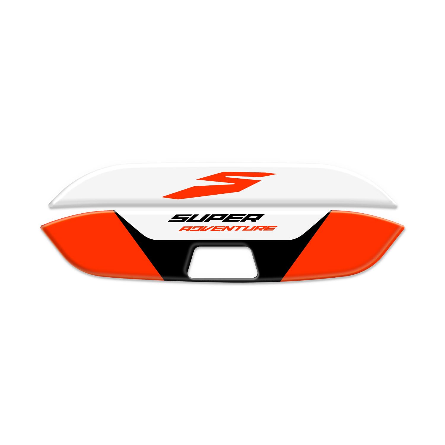 Az Graphishop Naklejka na schowek na przedmioty 3D kompatybilna z KTM 1390 Super Adventure S 2025 Ochrona przed uderzeniami i zadrapaniami wyprodukowana we Włoszech AST-1390SAS-26 (biały i czarny)