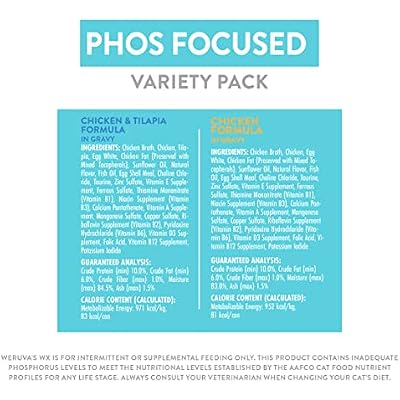 Weruva Wx Phos Focused Variety Pack Canned Cat Food, 3 oz Cans (20 Count)