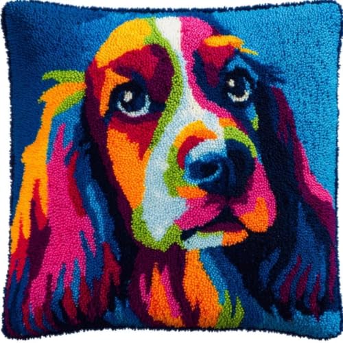 Cojín de gancho de pestillo de Charles Spaniel de 43x43cm para decorar salones rústicos