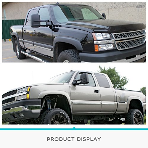 YITAMOTOR Towing Mirrors Compatible with Chevy GMC 1999-2006 Silverado Sierra (2007 Classic Only) , 2000-2006 Chevy Tahoe Suburban 1500 2500 GMC Yukon XL Truck - Thumbnail 7