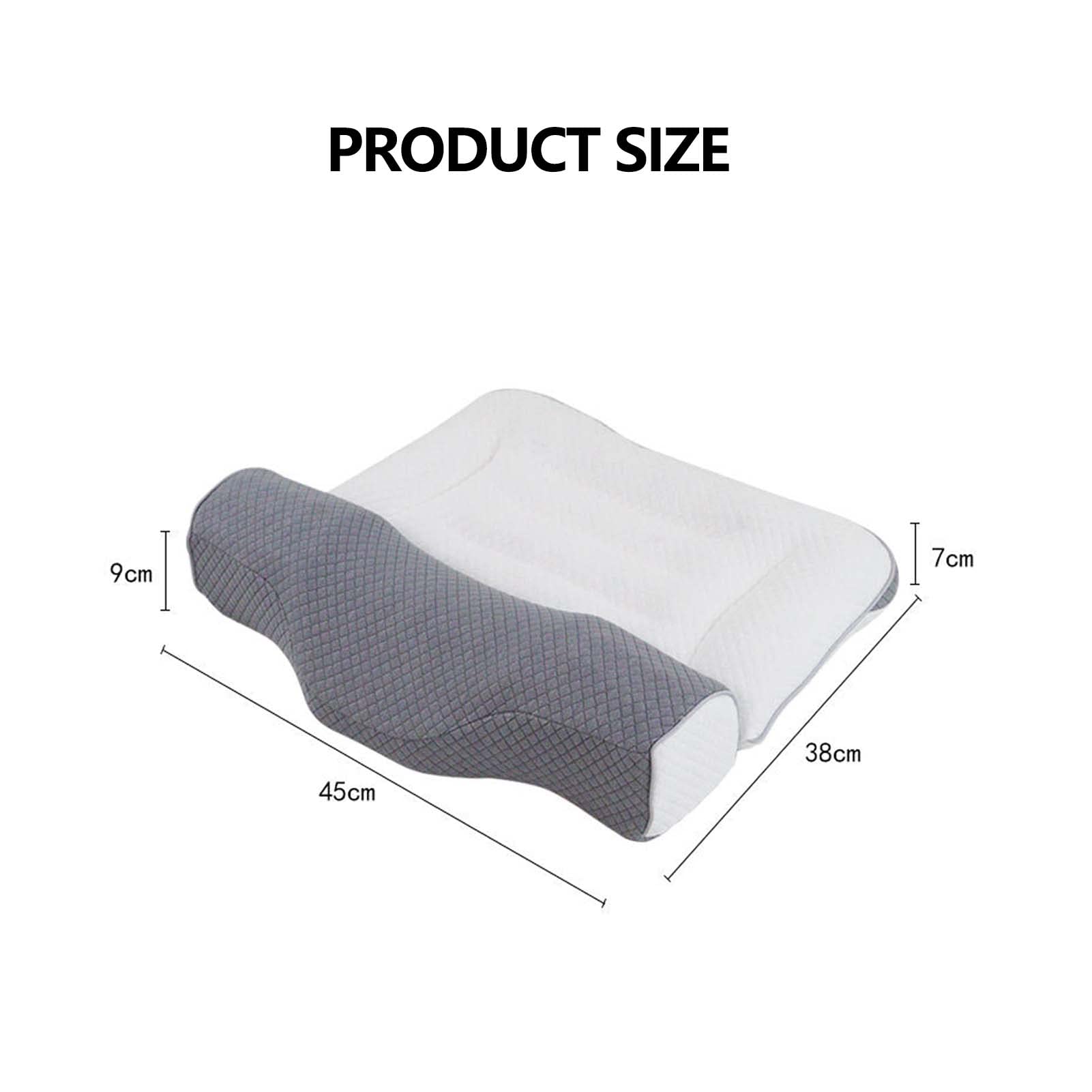Poduszka z pianki z pamięcią kształtu, ortopedyczne poduszki na ból szyi i ramion, ergonomiczna poduszka 2 w 1, super miękka, żakardowa, dmuchana poduszka wspierająca szyję dla osób śpiących na boku i na plecach