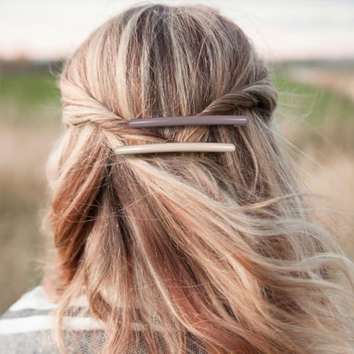 Pinzas para el cabello Joez Wonderful para mujer, clips planos franceses antideslizantes, ganchos para peinar cabello fino - 6 piezas miniatura 6