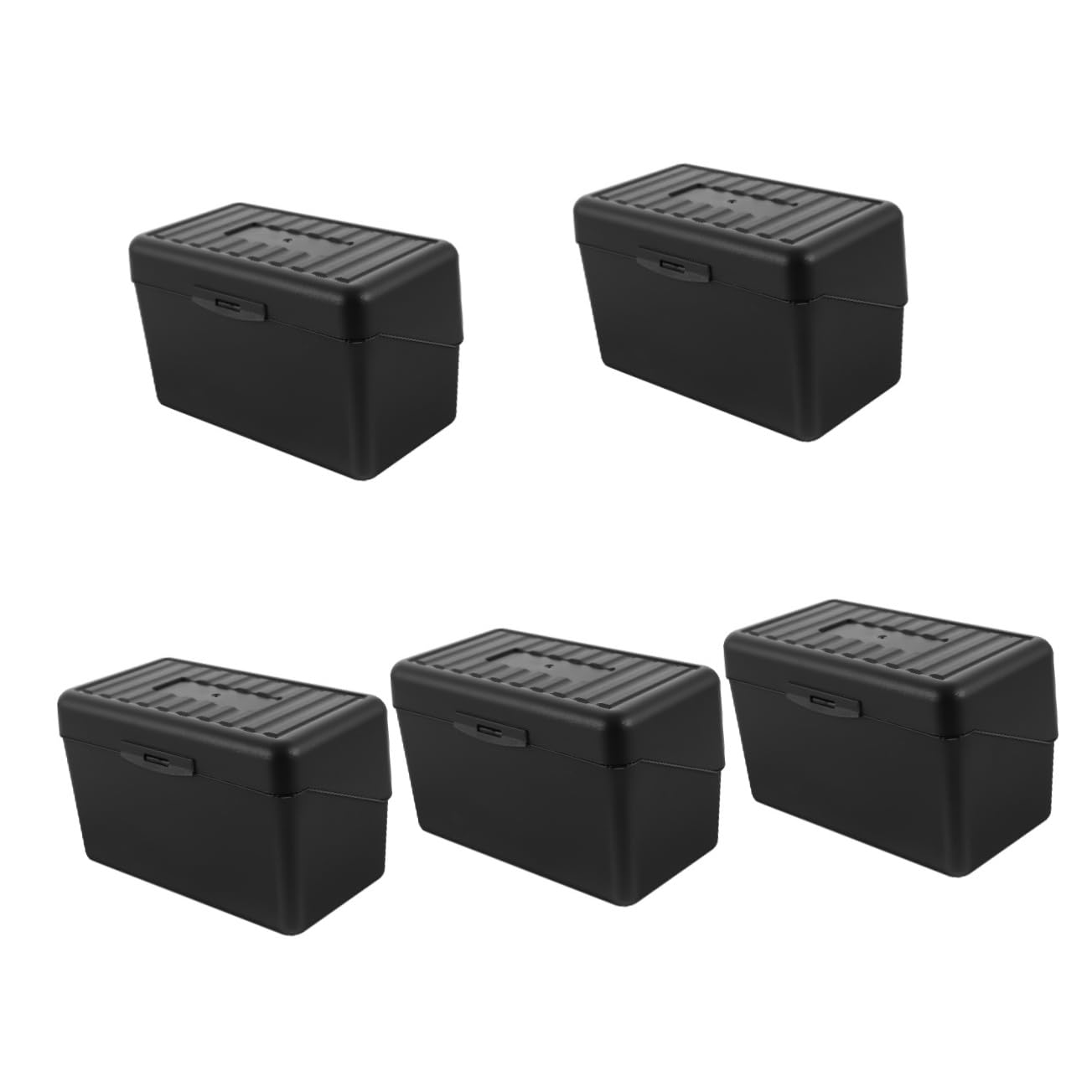 TEHAUX 5pcs Business Card Holder Box Multi-function Desktop Organizer for Office Convenient Storage for Business Cards Easy Access