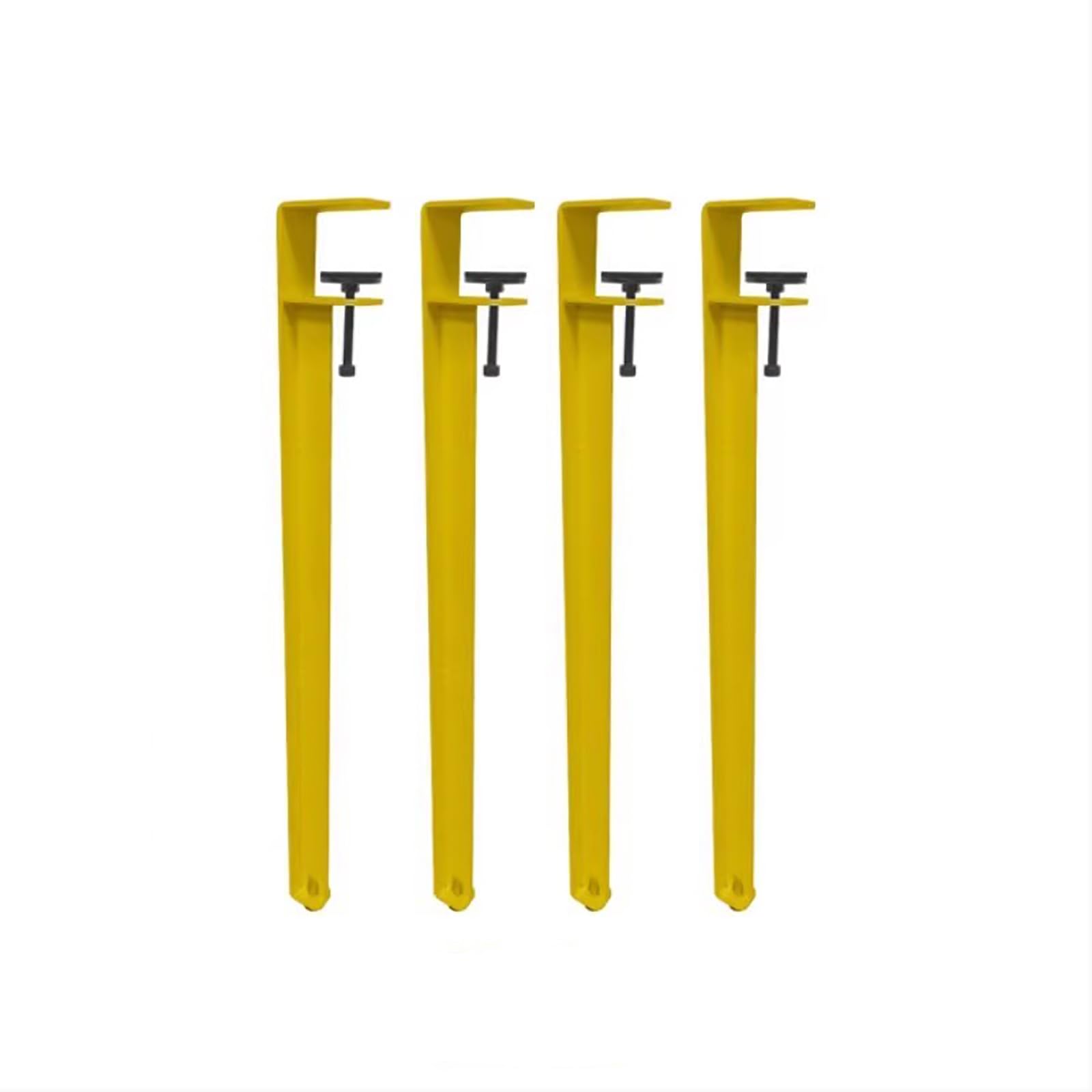 Topjia 4pcs Adjustable Metal Table Legs for Workbench Replacement,F-Shape Table Clamp Legs,Easy-Fit No Drill Coffee Table Legs for Console Dining Desk