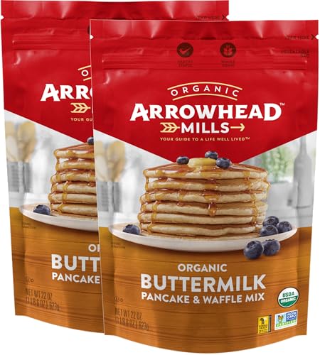 Arrowhead Mills Buttermilk Pancake and Waffle Mix, 22 oz (Pack of...