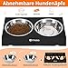 Ormalla Hundenapf Erhöht, 5 Höhenverstellbare Erhöhter Hundenäpf Mit 2 Edelstahl-Schüsseln Für Große, Mittelgroße Und Kleine Hunde Und Haustiere – Schwarz