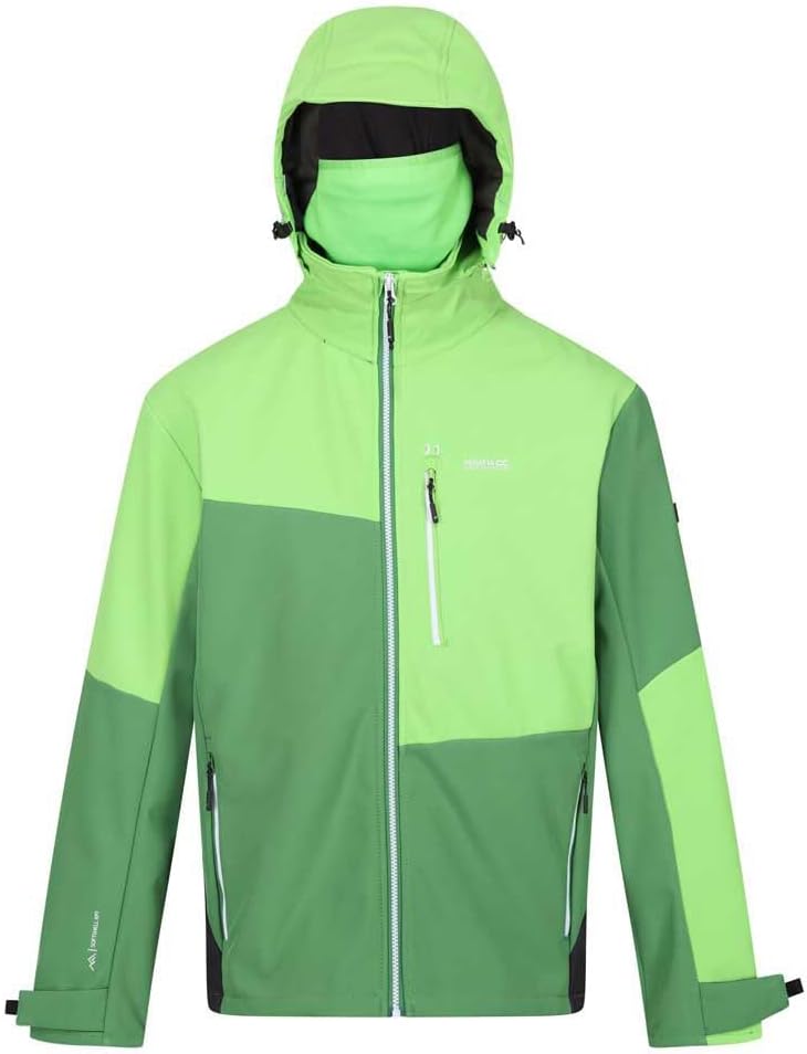 Regatta Mens Hewitts IX Soft Shell Jacket (L) (Field Green/Jasmine Green)