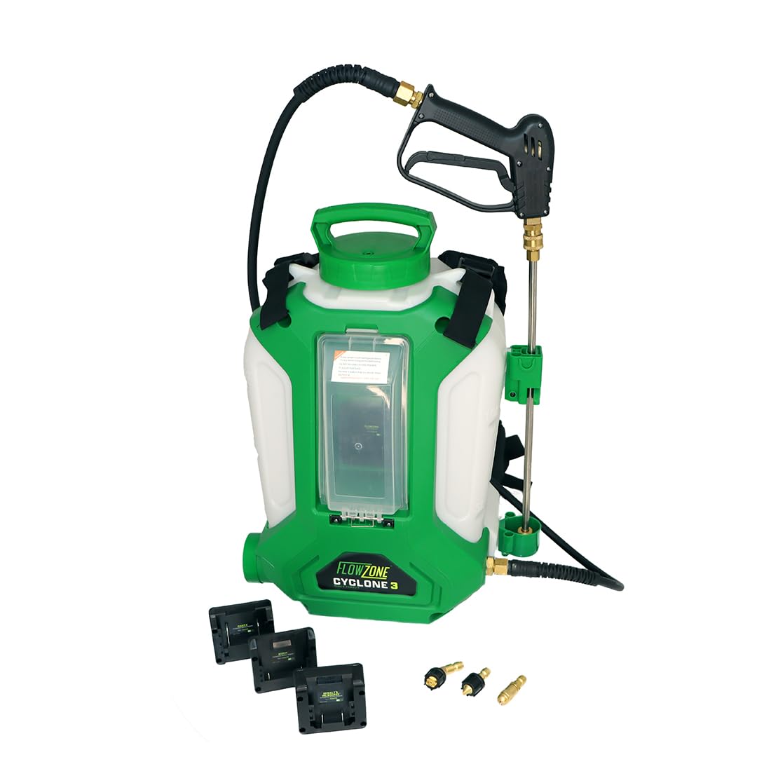 FlowZone Cyclone 3 Battery Backpack Sprayer, 4-Gal., 5-Pressure, Tool Only