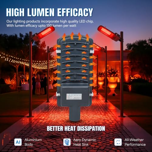 Image of Forus 40W Red Street Light Outdoor LED IP66 Waterproof Decorative Focus Lamp for Road Garden Events Security Terrace Landscape Pathway Building Festival Stage Party Celebration Lighting - 1 Pc