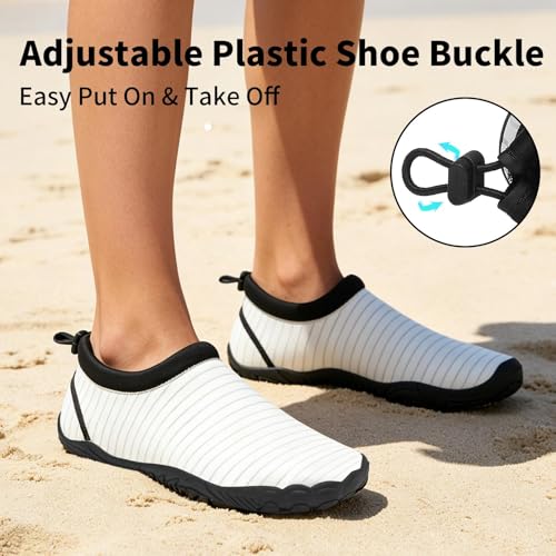 Image of Mishansha Water Shoes Women Wide Toe Quick Dry Aqua Shoes | Adult Swim Shoes Anti-slip Five Finger Barefoot Shoes For Beach Hiking Yoga Reefing Surfing River