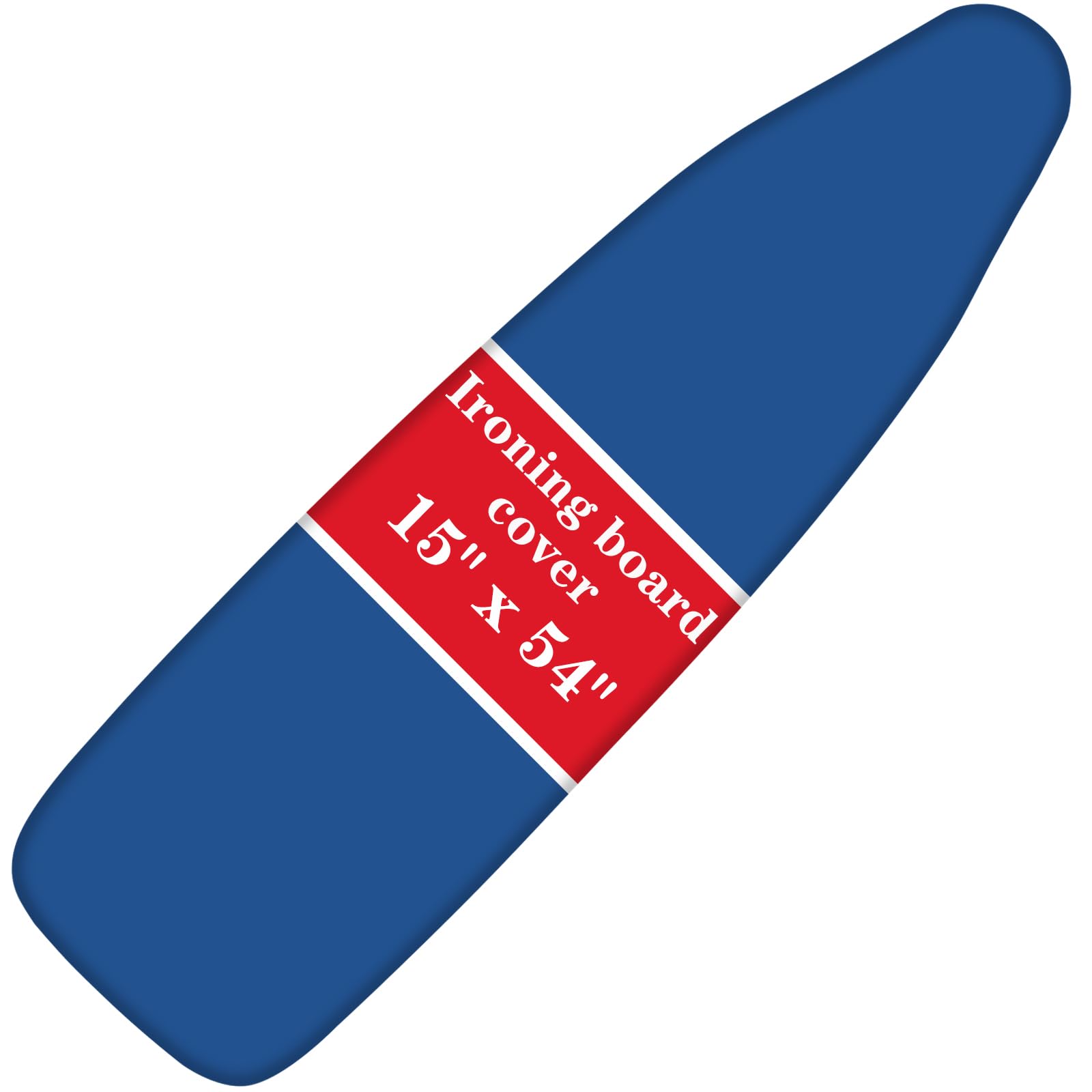 Ironing Board Cover, Full Size Scorch Resistant Padding, Silicone Coating,Elastic Edge, Heavy Duty Iron Pad Covers Standard Boards, Blue 15" x 54"