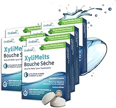 XYLIMELTS Dry Mouth Maxi Format 240 Sweet Mint Adhesive Lozenges | Relieves Dry Oral Day & Night | Up to 8 Hour Action | Sugar Free Xylitol | Discreet & Natural | Clinically Tested