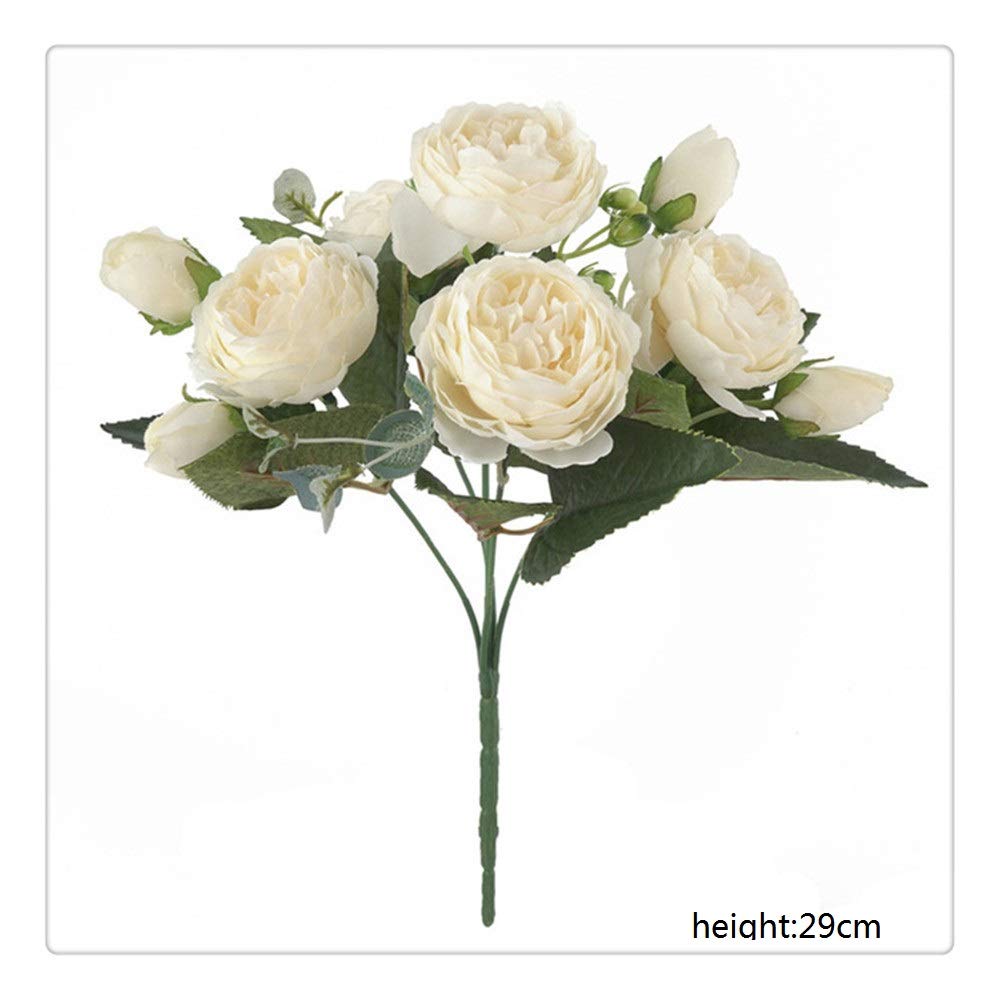 Artificiale Flowe Artificiale Peonia Seta Peonia Bouquet Fiori Finti per La Casa Decorat Wedding 29cm