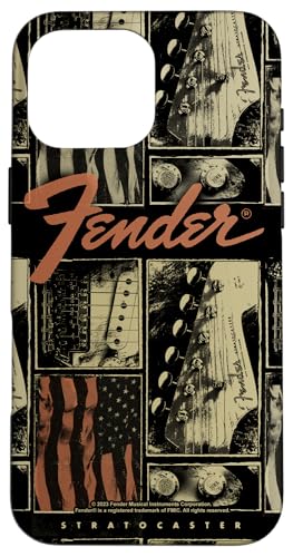 Fender Vintage Stratocaster Americana Distressed Collage �X�}�z�P�[�X iPhone 16 Pro Max �p