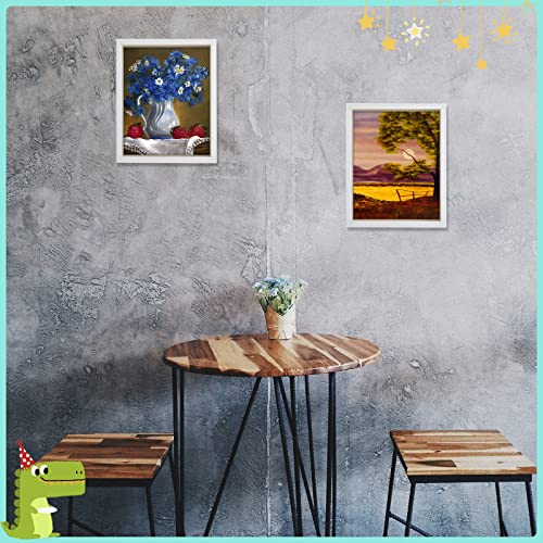 Tuanse 12 Pcs Shadow Box Bulk Display Case Plastic Shadow Box Picture Frame for Photos Flower Wedding Bouquets Pet Memorial Graduation Object Butterfly Tickets Wall Tabletop(5 x 7 Inch, White) - Thumbnail 6