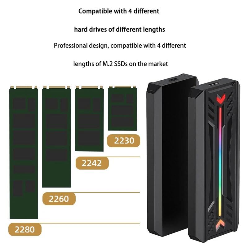 Carcasa para SSD M.2 NVMe USB 3.1 Tipo C miniatura 5