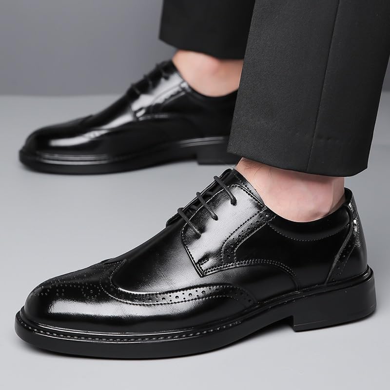 Wedding British Oxford Shoes Men's Lace-up Brogues Men's Business Casual Shoes for Easy Wear2
