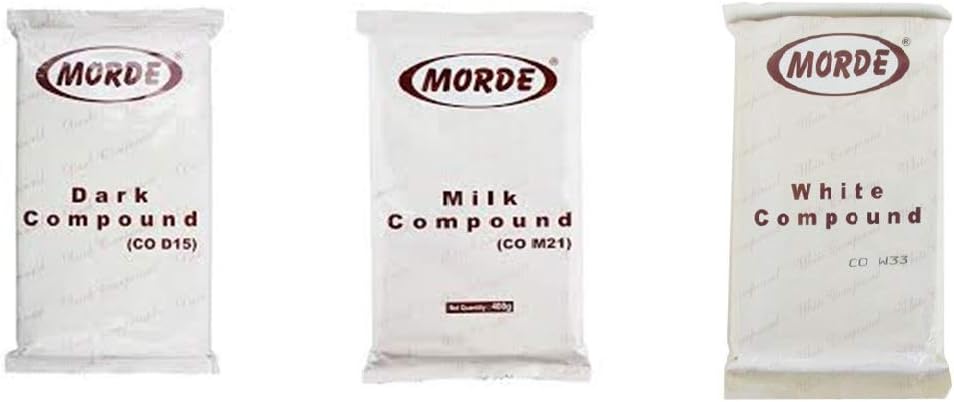 MORDE Combo Pack Milk Compound & Dark Compound & White Compound, Cold Coffee, HOT Coffee, Cakes, Milk Shake, Bakery Item 500g