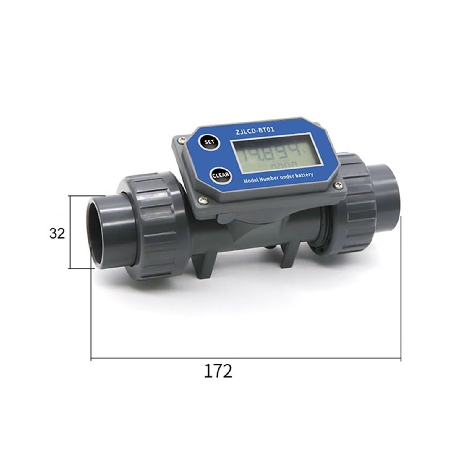 caudalímetro de líquidos, Medidor de flujo de turbina Digital, riego de tierras agrícolas, Sensor electrónico de tubería de aguas residuales de gran flujo, medidor de líquido, salida de pulso(DN40,5-2
