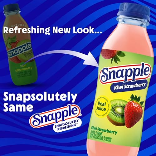 Image of Snapple Kiwi Strawberry Juice Drink, 16 fl oz recycled plastic bottle, 6 pack