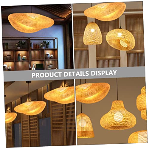 Betooky Bamboo Chandelier Japandi Decor Wicker Chandelier Chinese Lantern Japanese Style Chandelier Restaurant Chandelier Hanging Lights For Kitchen Woven Bamboo Lamp Hotel Art Lamp 1 Set #TOP5