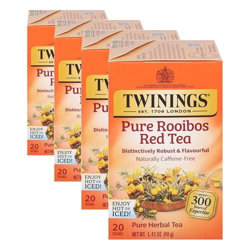 Twinings Tea Red African Rooibos Tea, 20 ct (Pack of 4)