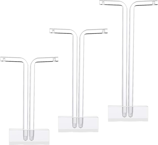 Yolev 3pcs Acrylic Earrings Stand Holder T-Shape Ear Studs Earring Holder Lucite T Bar Earring Retail Display Photography Props