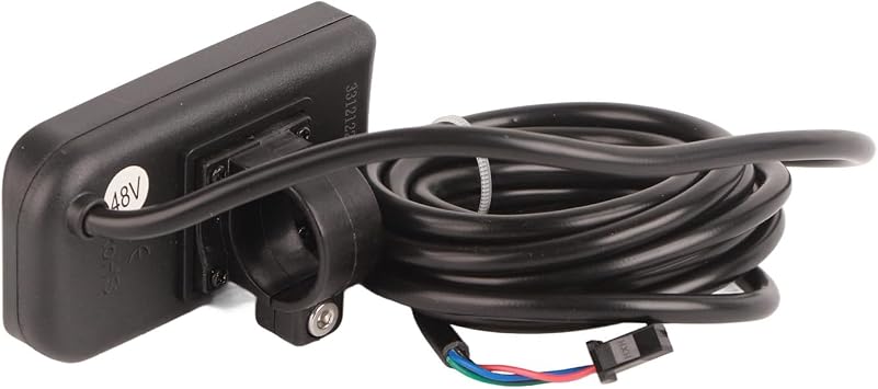 JTLB Electric Bicycle 810 LED Display 5-Wire Cable Control Panel with Battery Indicator & Fault Diagnosis, 36-48V Waterproof LCD Screen for E-Bike and Electric Scooter
