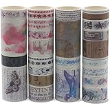 【Fácil de Usar】Nuestro juego de cintas washi es muy fácil de usar, después de pegar las cintas adhesivas en un área limpia, use un cuchillo para cortar el patrón que desea y luego retire el exceso de cinta.
