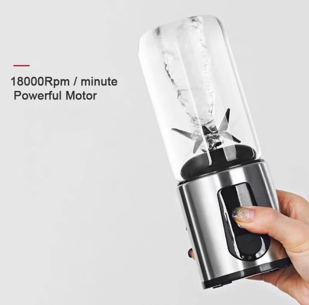 JYYBN Glass Portable Blender Shakes and Smoothies, Vortex Mixer Mini Blender Single Serve, Battery Operated Blender Juicer Cup